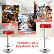 Set of 2 Adjustable Swivel Round Bar Stool  Pub Chair image 5