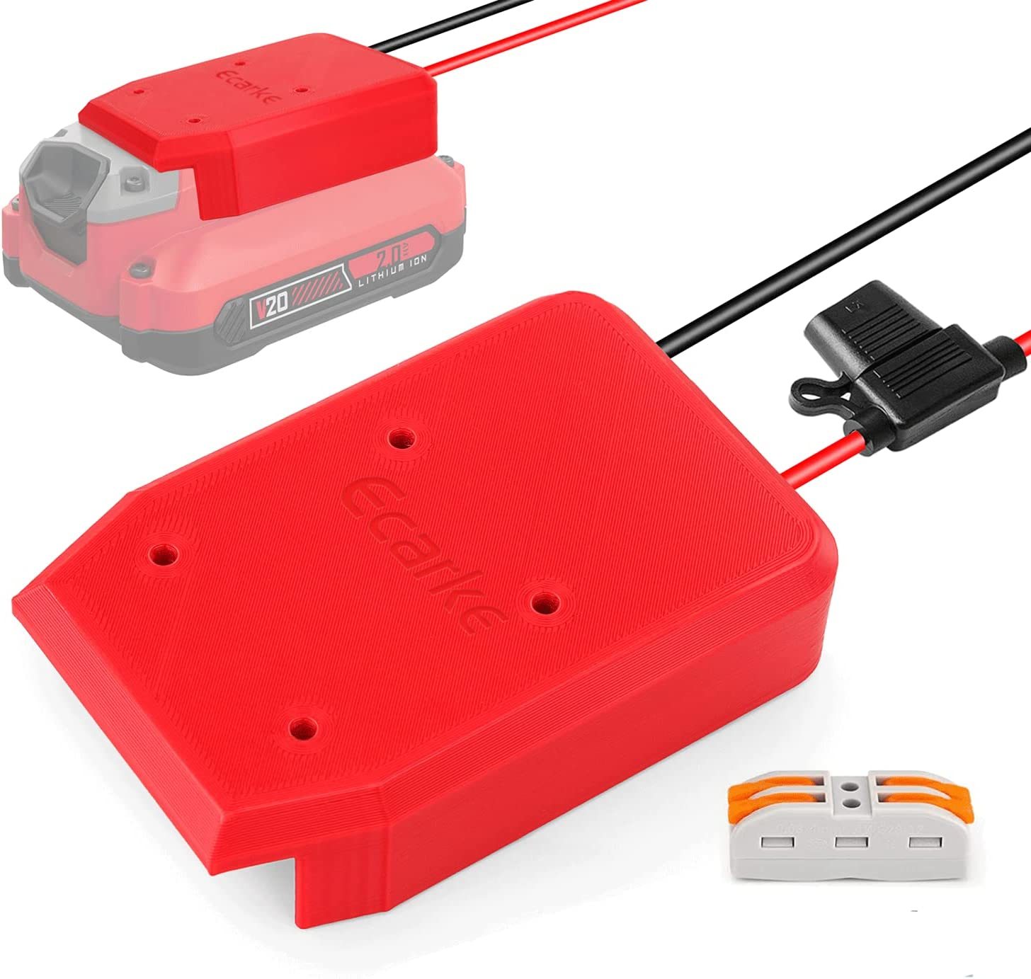 Ecarke Power Wheels Adapter for Craftsman 20V, with Wire Terminals