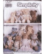 Stuffed Bears in Two Sizes, Simplicity 7210 - $10.38