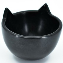 Vaneal Group Hand Carved Kisii Soapstone Black Cat Ear Trinket Bowl Dish Kenya
