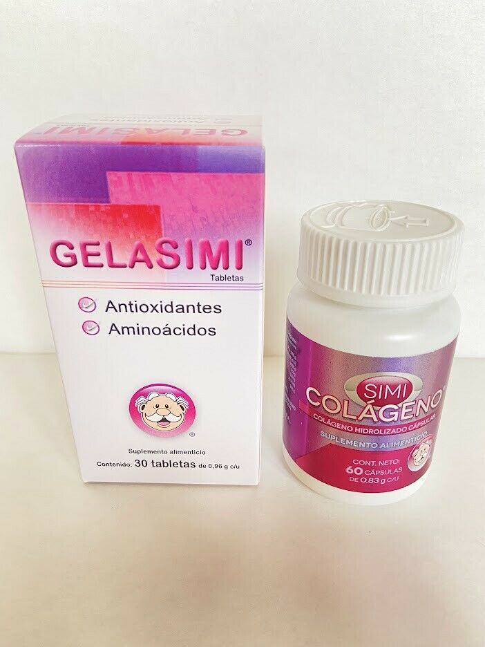 GELASIMI Antioxidante y Aminoácidos y SIMI COLAGENO   Free Shipping