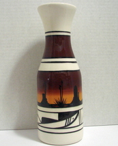 Cedar Mesa Navajo Pottery Carafe Hand Painted Signed Glazed - $29.99