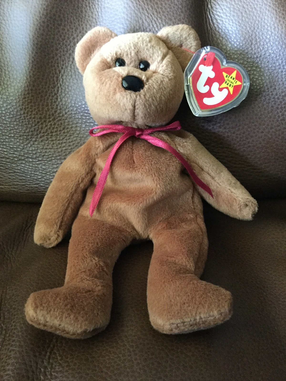 Ty Beanie Babie TEDDY New Face ULTRA RARE NEW MWMT PVC INVESTMENT   IMG 3796.JPG