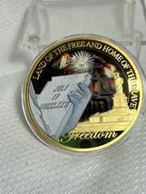  Colorized The Statue Of Liberty Shiny Medallion Freedom Medal In Clear ... - $29.95