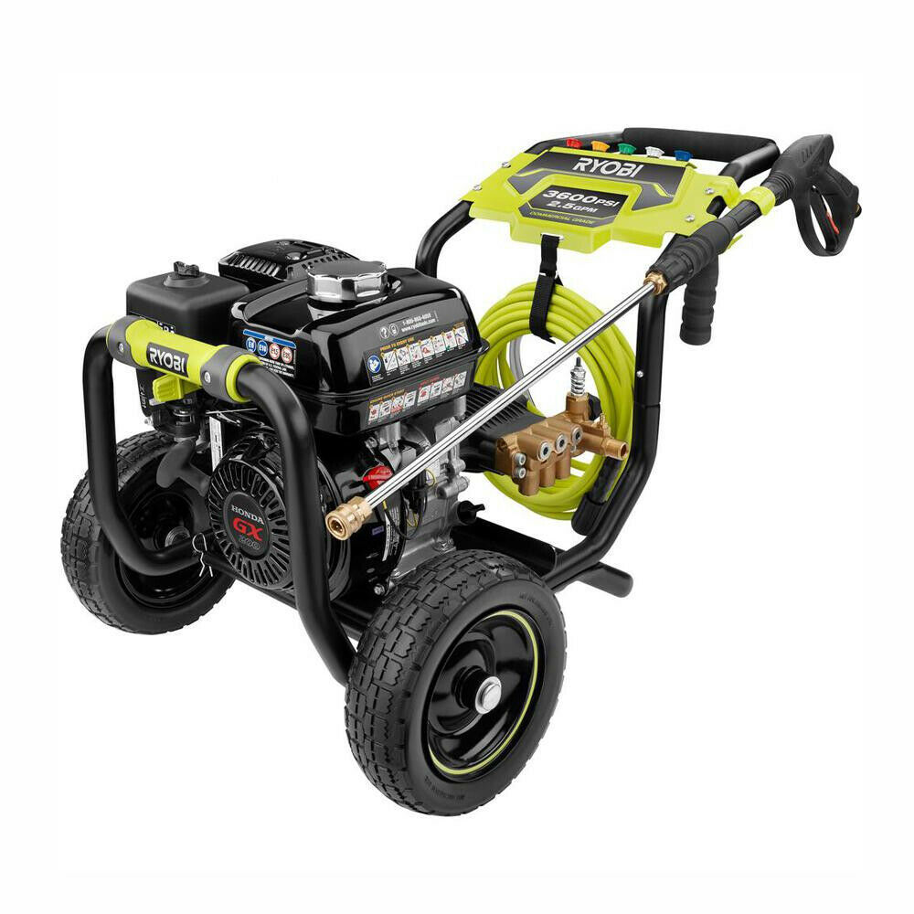 Ryobi Gas Pressure Washer 2.5 GPM 3,600 PSI Chemical/Detergent Injection Pressure Washers