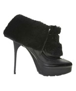 Burberry Prorsum Shearling-Lined Lamb Fur Aviator Ankle Bootie 37 7 $129... - $219.00