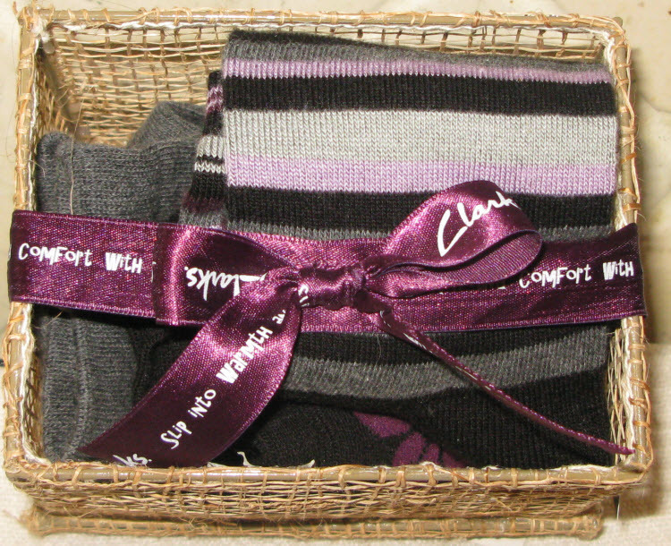 Clarks Gift Basket of Three Ladies Socks NEW with tags Socks