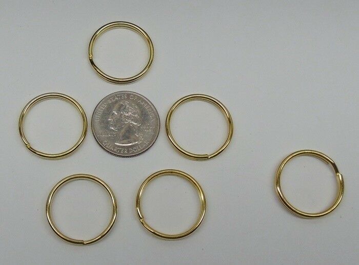diameter Sturdy Split Style ~Nickel Metal Finding Lot 50 Key Rings 32mm 1-1//4/"