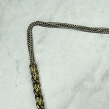 Ann Taylor Loft Silver and Gold Tone Rhinestone Long Necklace - $15.47