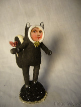 Vintage Inspired Spun Cotton Skunk Boy Ornament no. E19 image 1