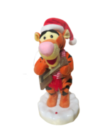 Gemmy Animated Disney Tigger Singing Dancing Christmas Figurine 17&quot;T Video - £41.77 GBP