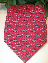 Vineyard Vines Silk Neck Tie Necktie Unisex Dog Labrador Retriever Red L... - $37.00