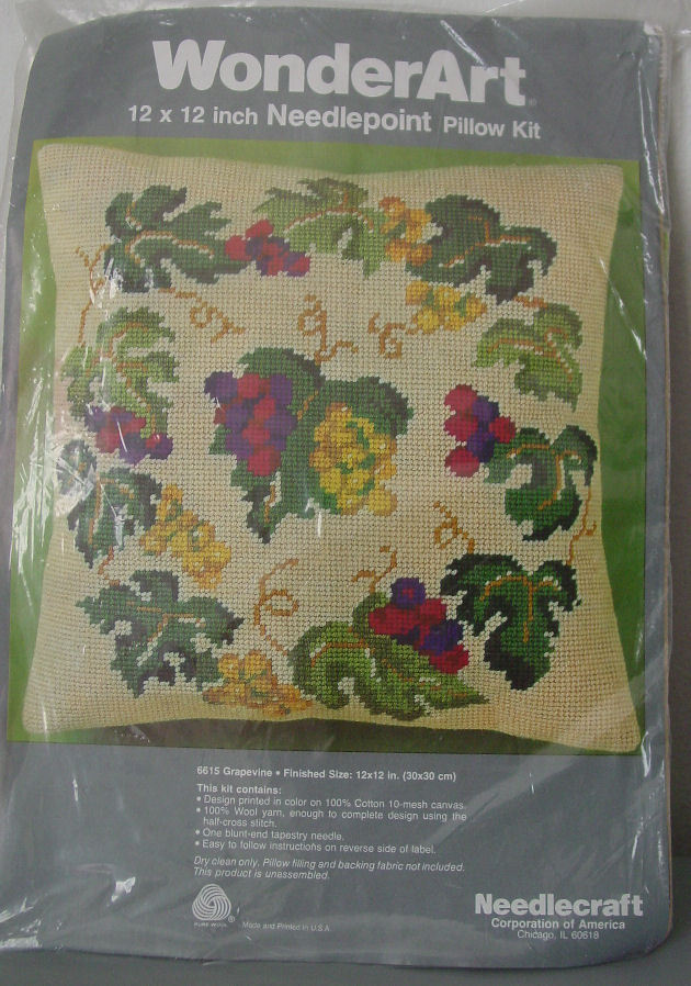 Needlepoint Pillow Kit Grapevine Backing And 50 Similar Items