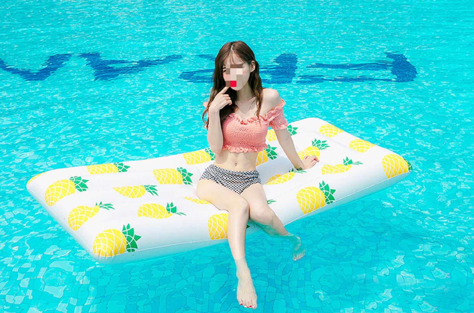 Details about   Adults Big Pineapple Inflatable Pool Raft Water Bed Hammock Ride On Float Tube