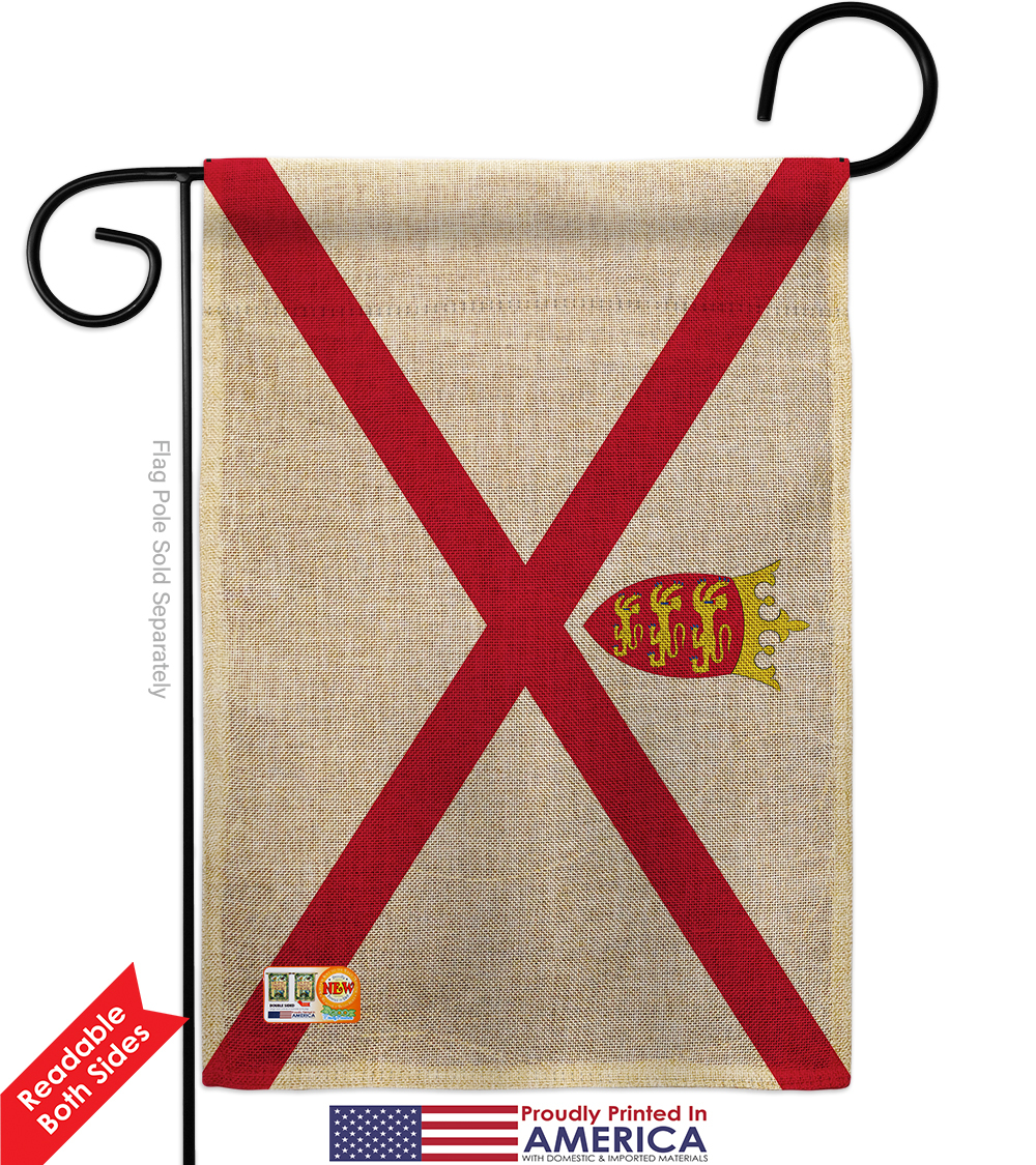 Jersey Burlap - Impressions Decorative Metal Wall Hanger Garden Flag ...