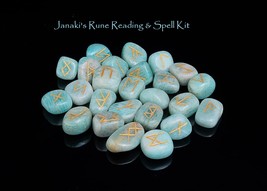Amazonite Gemstone Authentic Rune Reading Spell Cast Kit Custom Made For... - $69.99