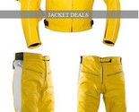 New yamaha yellow motorcycle racing biker waterproof windproof leather jacket logo thumb155 crop