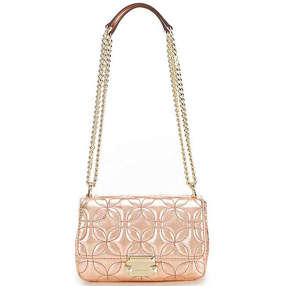 michael kors sloan quilted floral chain shoulder bag