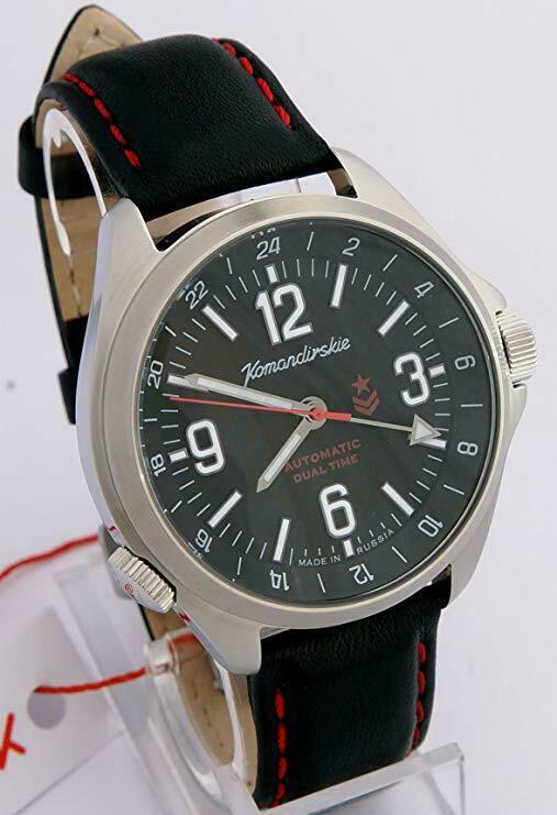 Vostok Komandirskie 470612 K34 Russian Military Mechanical Watch Red