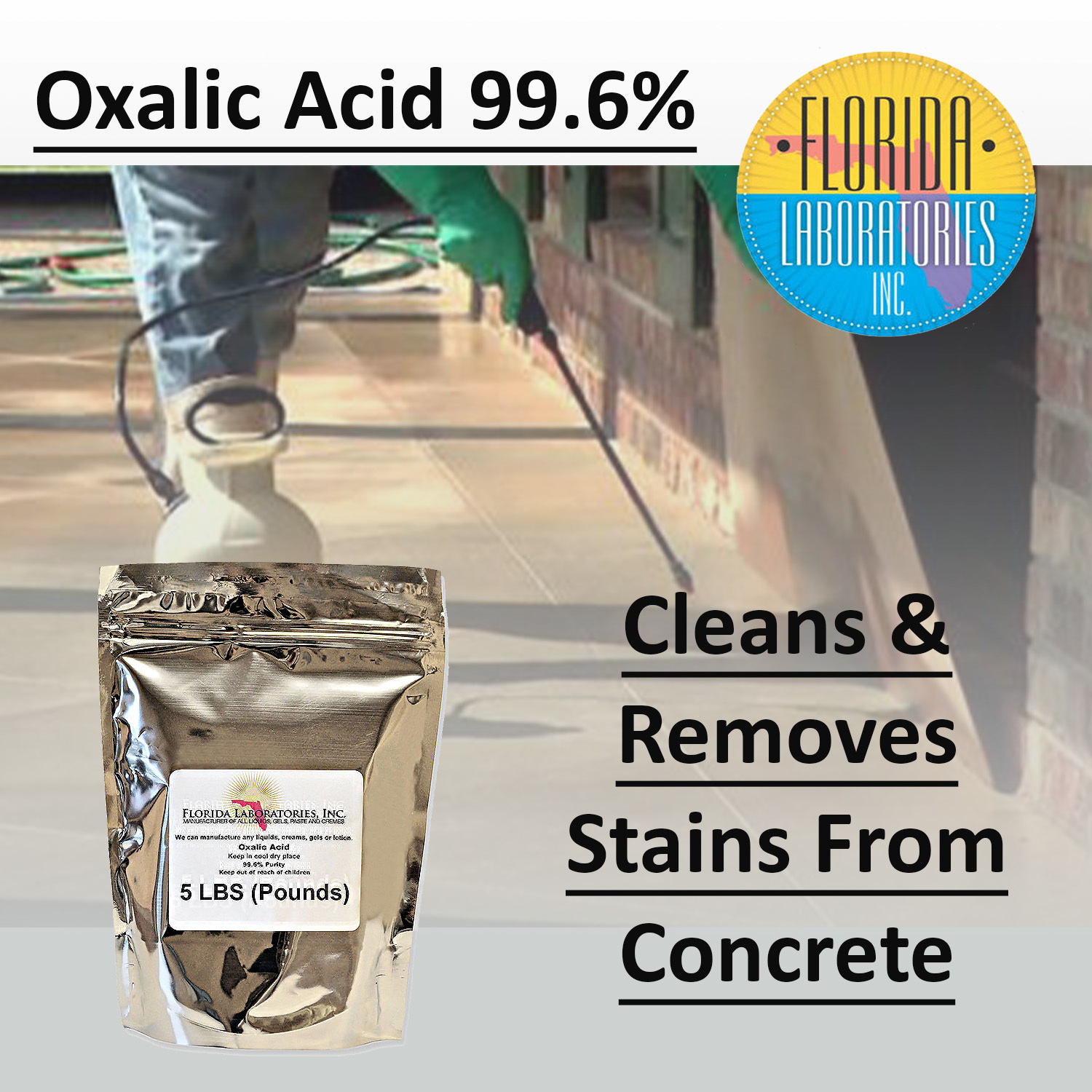 OXALIC ACID 99.6% Pure, 5 Lbs, Rust Remover, Wood Bleach ...