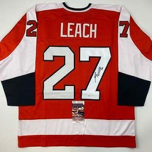 Autographed/Signed Reggie Leach Philadelphia Orange Hockey Jersey JSA COA - $124.99