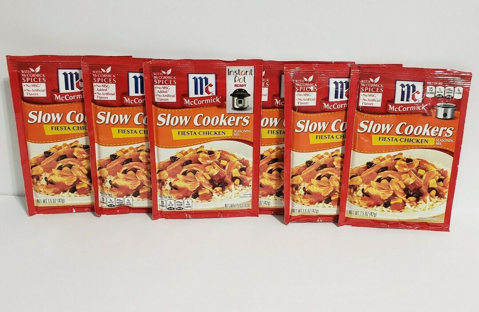 Lot of 6 McCormick Slow Cookers Fiesta Chicken Seasoning Mix 1.5 oz