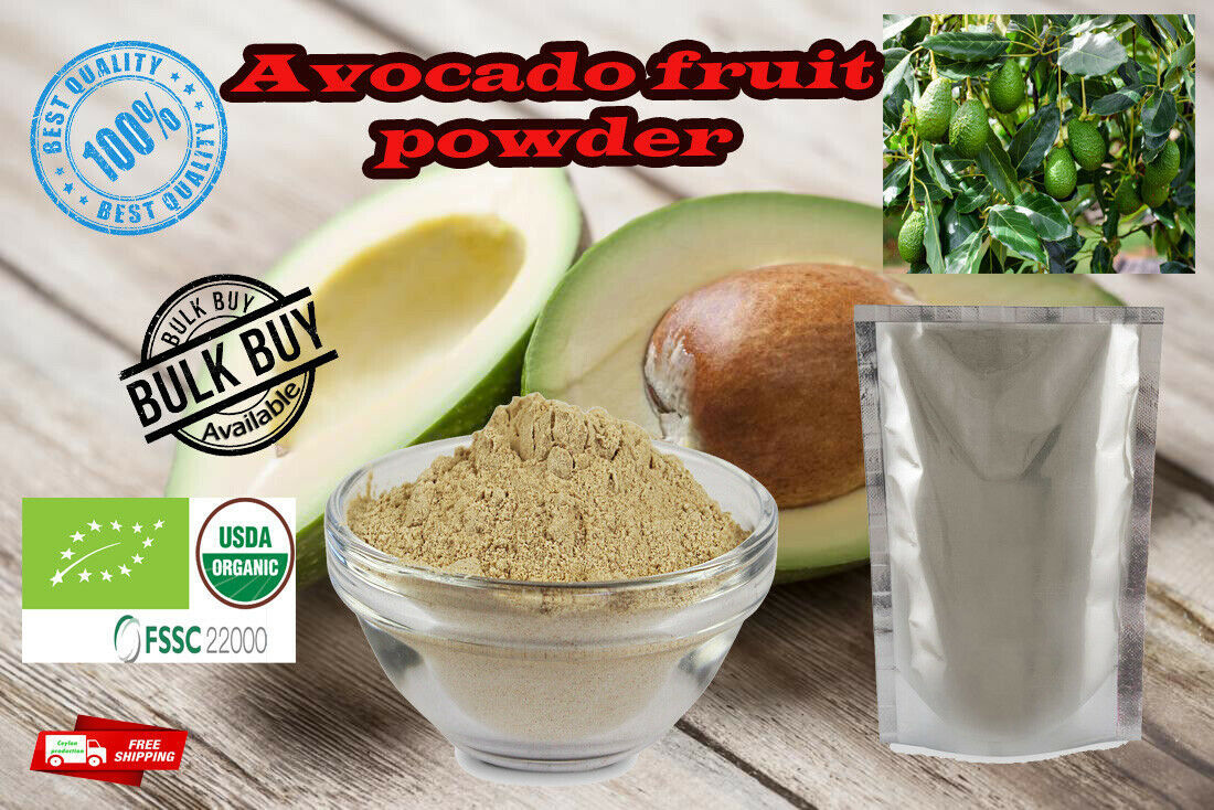 Avocado fruit powder flour 100% Organic & pure from Sri Lankan ceylon Home Garde