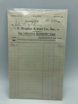 1912 P. Meagher &amp; Sons Co Inc Orange Blossom Cigar Invoice Statement Blank - $15.47