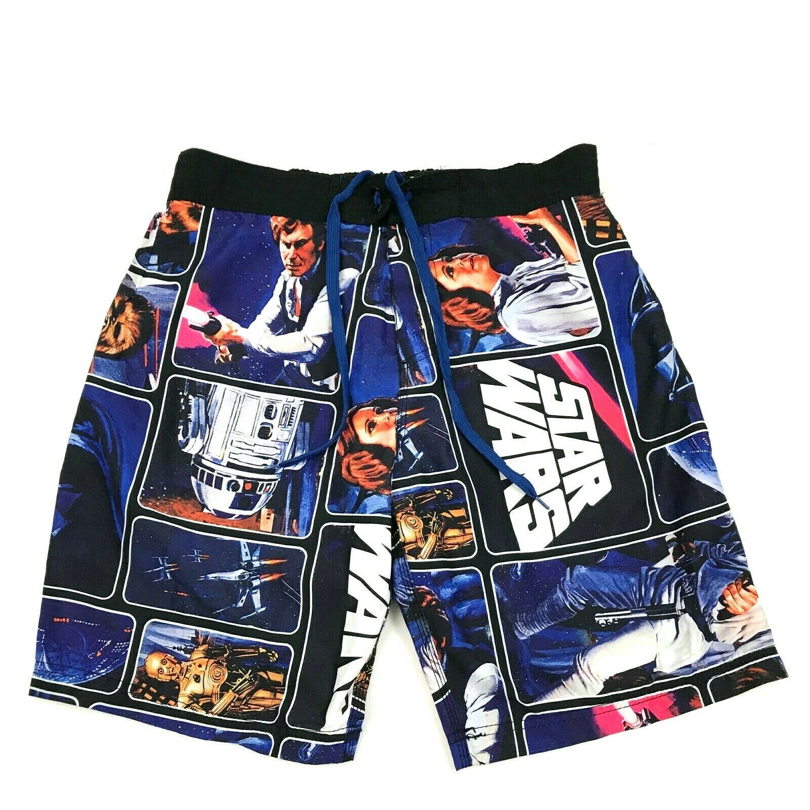 STAR WARS Board Shorts Size M Medium Adult Swim Shorts Han Solo Chewy ...