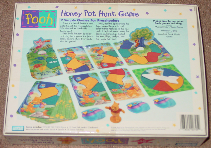 WINNIE THE POOH HONEY POT HUNT GAME 1996 DISNEY PARKER BROTHERS
