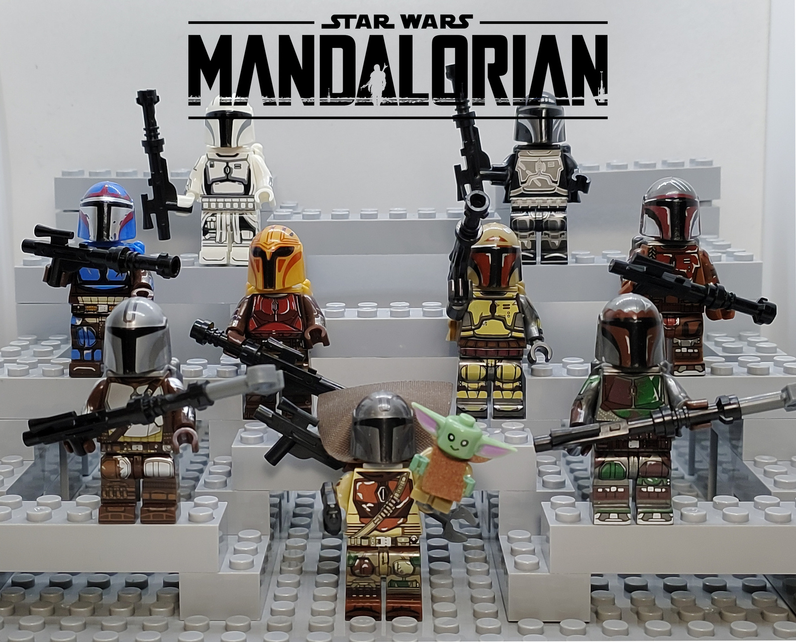 US SELLER Mandalorian & The Child Custom Minifigure Star Wars Lego Compatible 