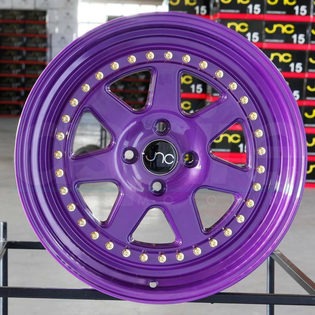 16x8 JNC 048 4x100 25 Candy Purple GR Wheel Rims set(4) - Wheels