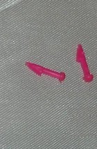 Barbie doll jewelry fashion accessory pair earrings dark pink circles - $6.99