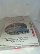 Mary Maxim Plastic Canvas Needlepoint Christmas Gift Basket - $9.76