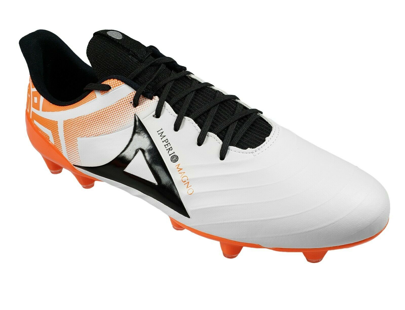 Men's Pirma Soccer Cleats Imperio Magno Color White/Orange Firm Ground