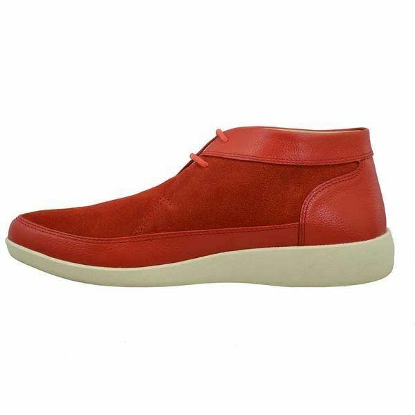 Johnny Famous Bally Style Men's Red Suede Chukka Boots - Casual Shoes