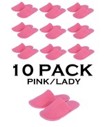Chochili Pink 10 Pairs Fabric Packed Terry Cotton Disposable Hotel Slippers - $19.99