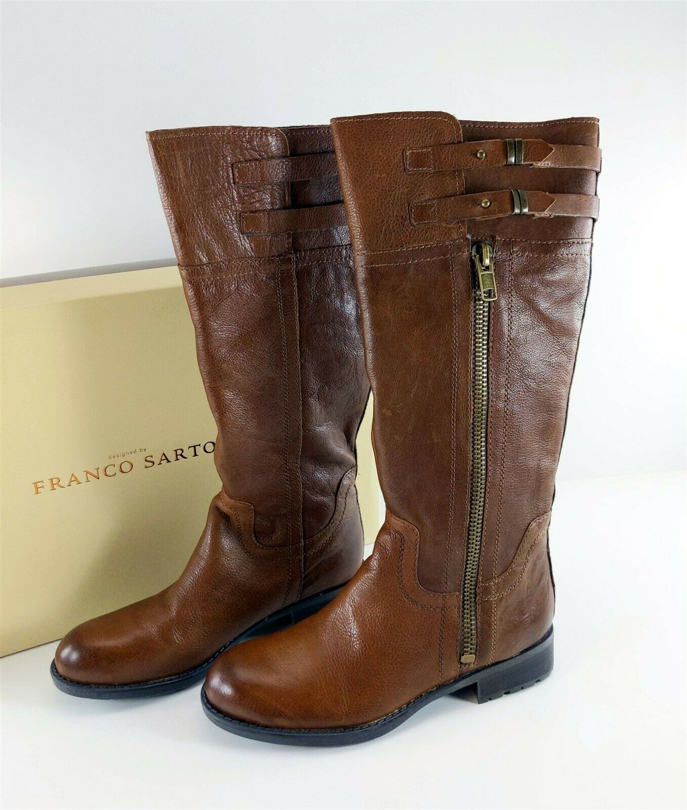 franco sarto brandy leather booties