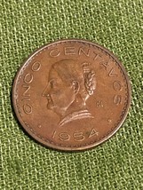Mexican Cinco (5) Centavos 1954 Coin Very Good - $25.15