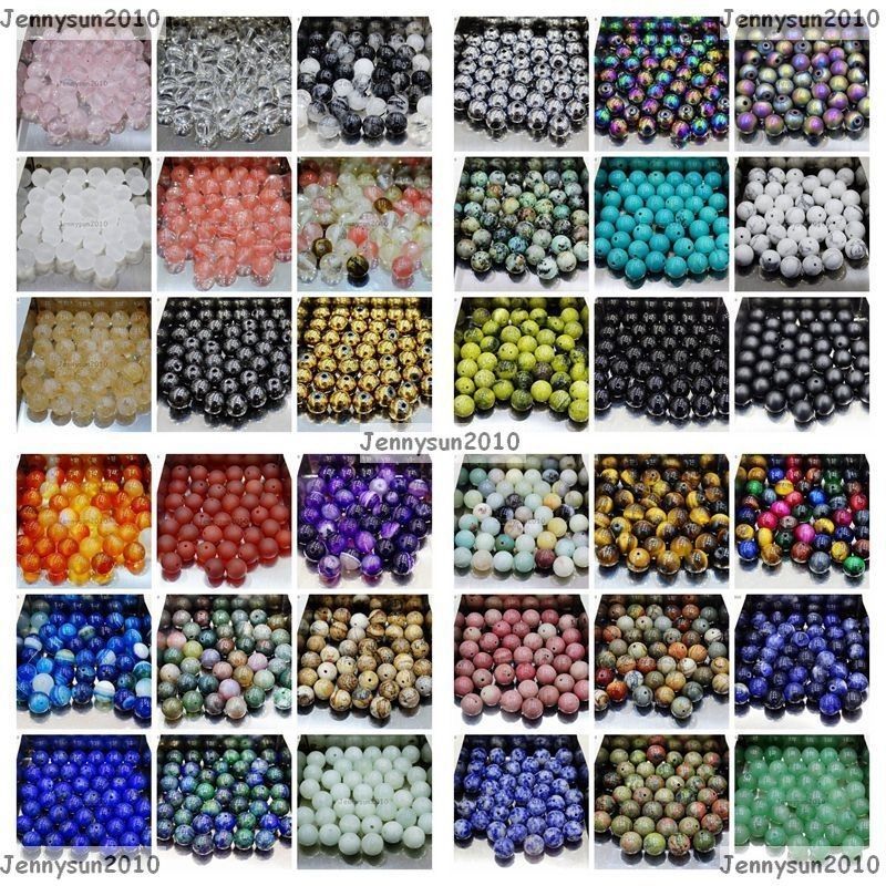 Wholesale Natural Gemstone Round Spacer Loose Beads 4mm 6mm 8mm 10mm