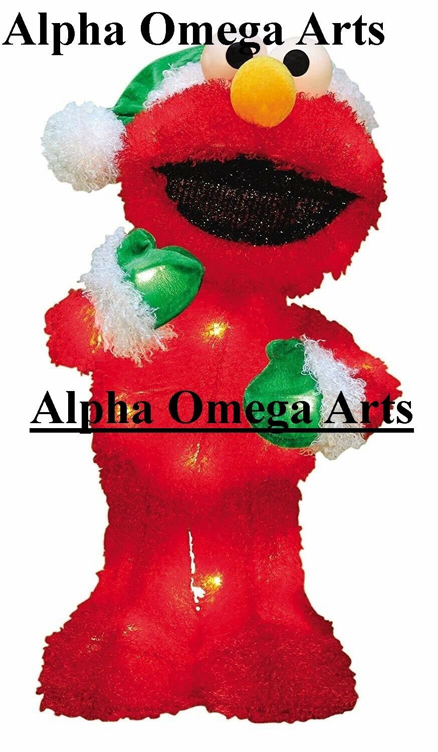 18" PreLit 3D Lighted Elmo Sculpture Sesame Street Christmas Yard