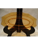 Cambridge Glass amber decagon pattern glass relish dish 1920-1935. - $15.00