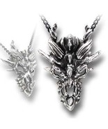 SteamPunk Victorian Alchemy Gothic Dragon Skull Pendant Necklace, NEW UN... - $24.14