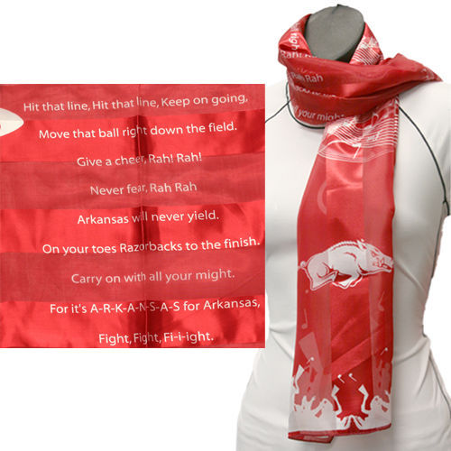 Arkansas Razorbacks Officialy Licensed Ncaa Fight Song Scarf - $9.50
