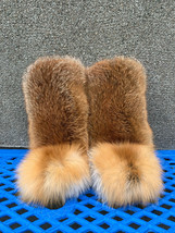 Double-Sided Red Fox Fur Boots For Outdoor Eskimo Fur Boots Arctic Boots Unisex image 2