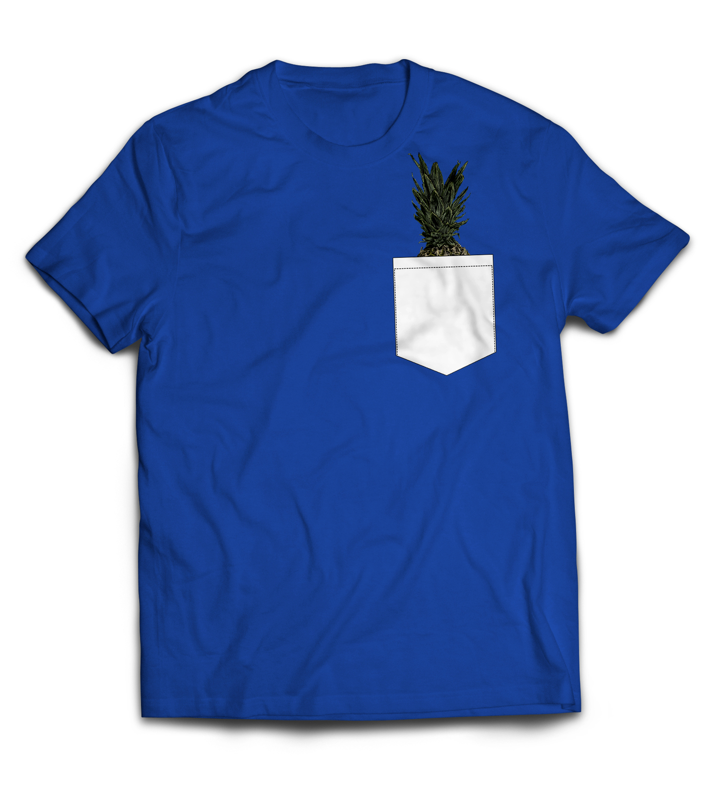 Image of Fruit Fruti ananas pocket pineapples pineapple handmade art tee t shirt jersey