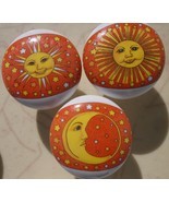 Ceramic Cabinet Knob Sun &amp; Moon Celestial Red (3) Misc - $15.75
