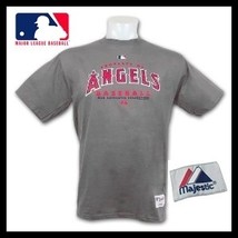 ANAHEIM ANGELS SHIRT MAJESTIC AUTHENTIC FREE SHIPPING  - $23.78
