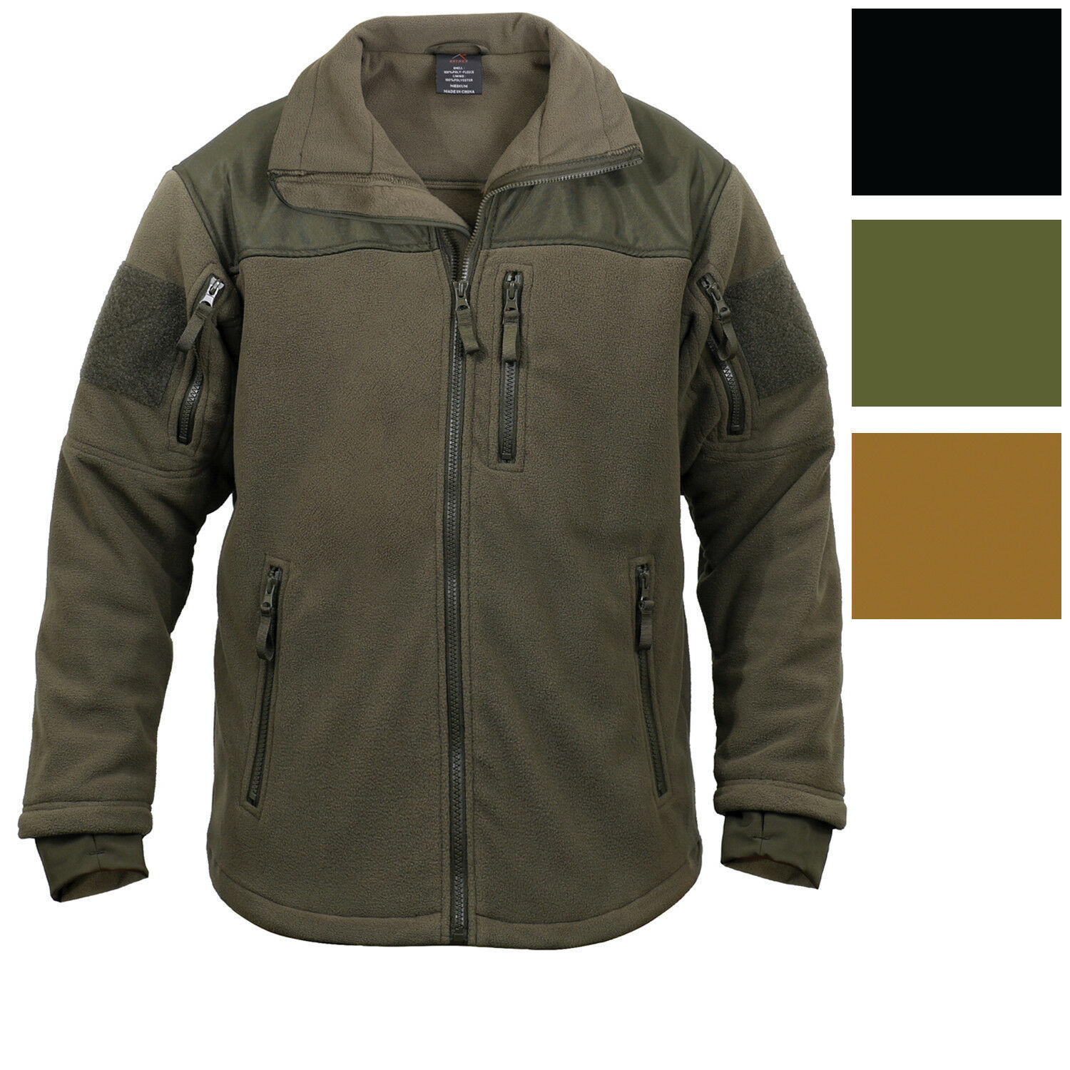 Spec Ops Tactical Fleece Jacket Full Zip Military Army Uniform Sports ...