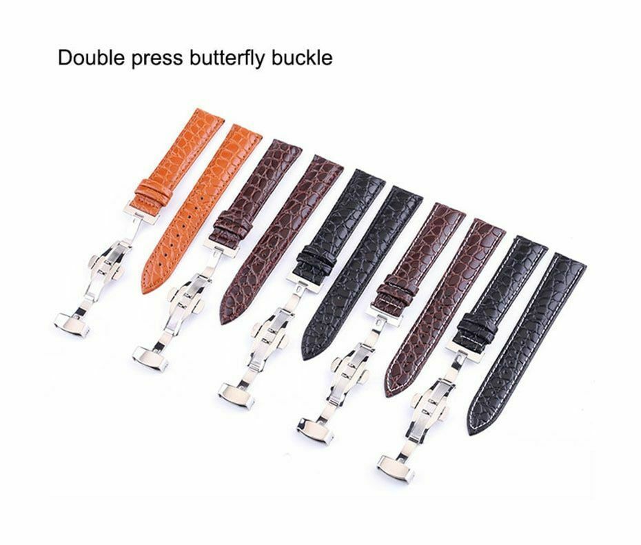 Watch Replacement Strap Band Belt Leather Universal Crocodile Style Watchband